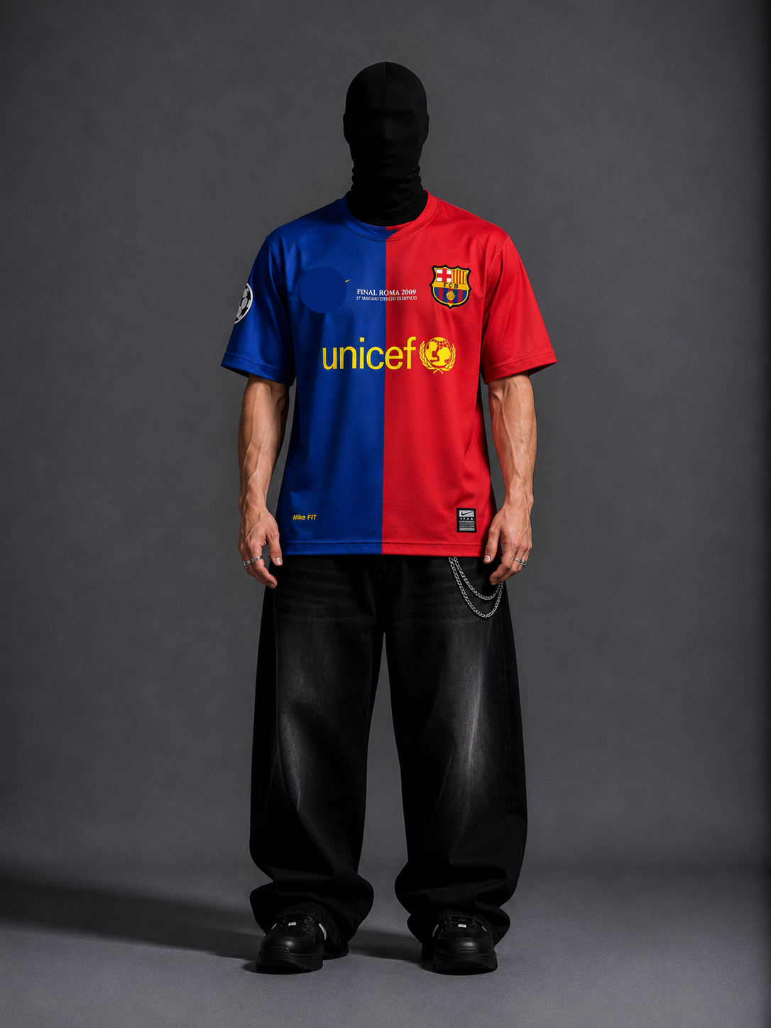 Messi Barcelona 2008-09 half sleeves retro