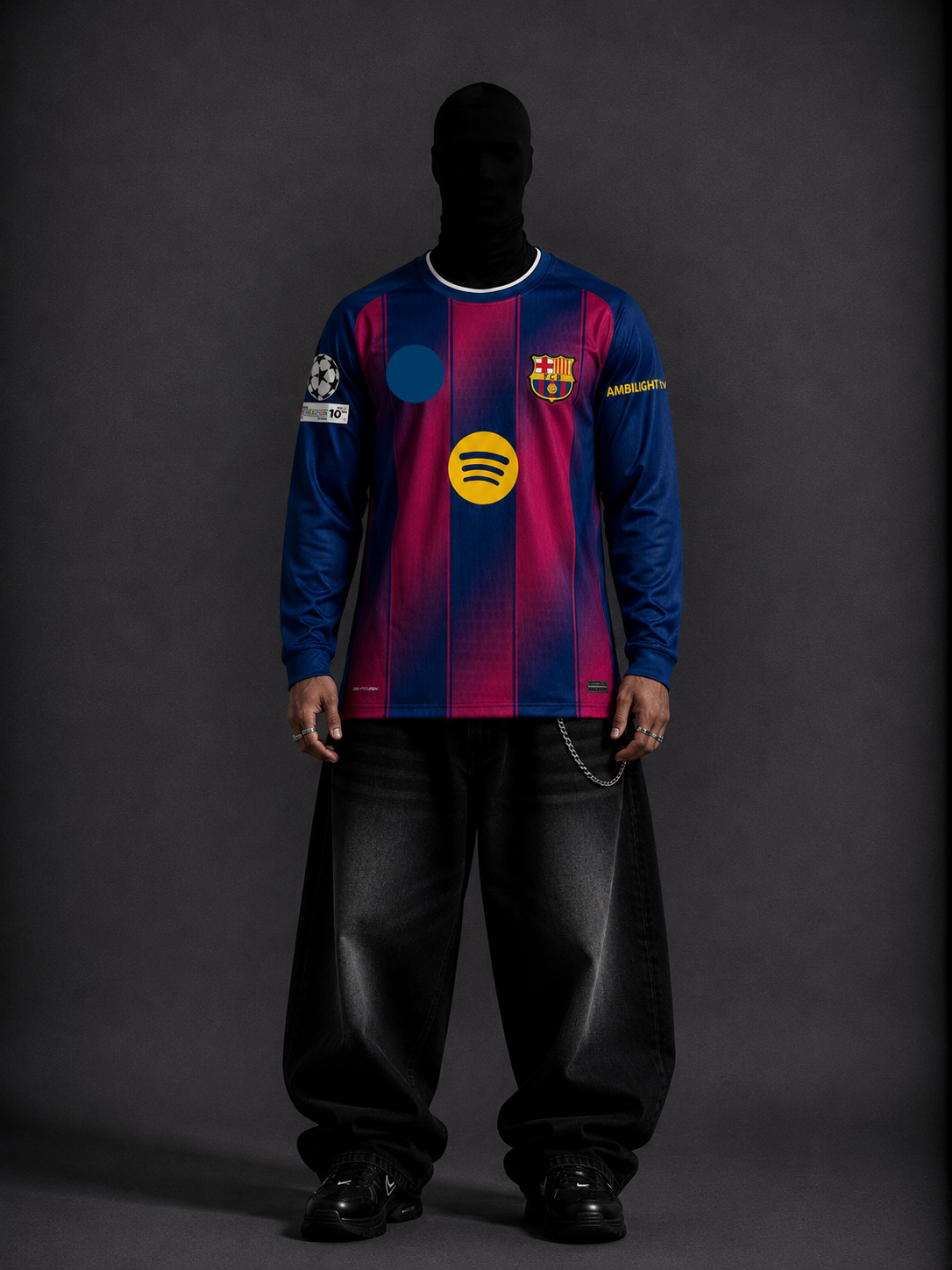 FC Barcelona Messi full sleeves retro sublimation