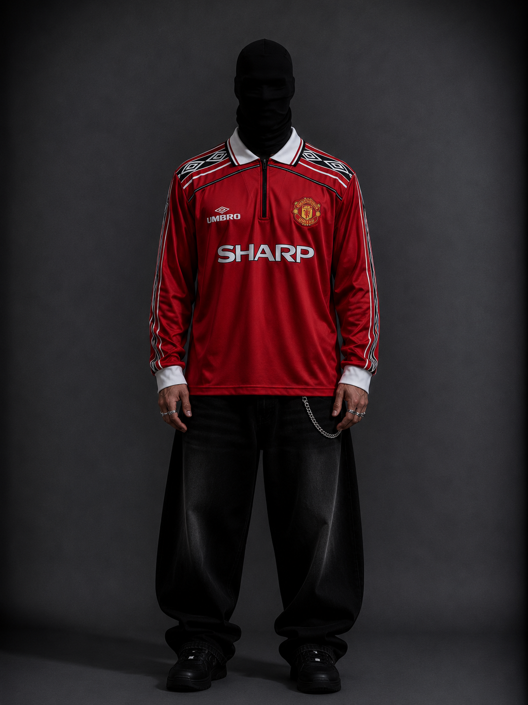 Manchester United D. Beckham 1998-1999 full sleeves retro