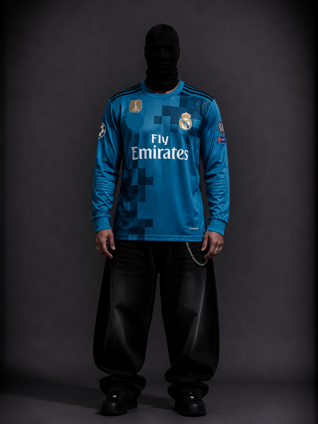 Real Madrid 2017-18 third kit full sleeves retro