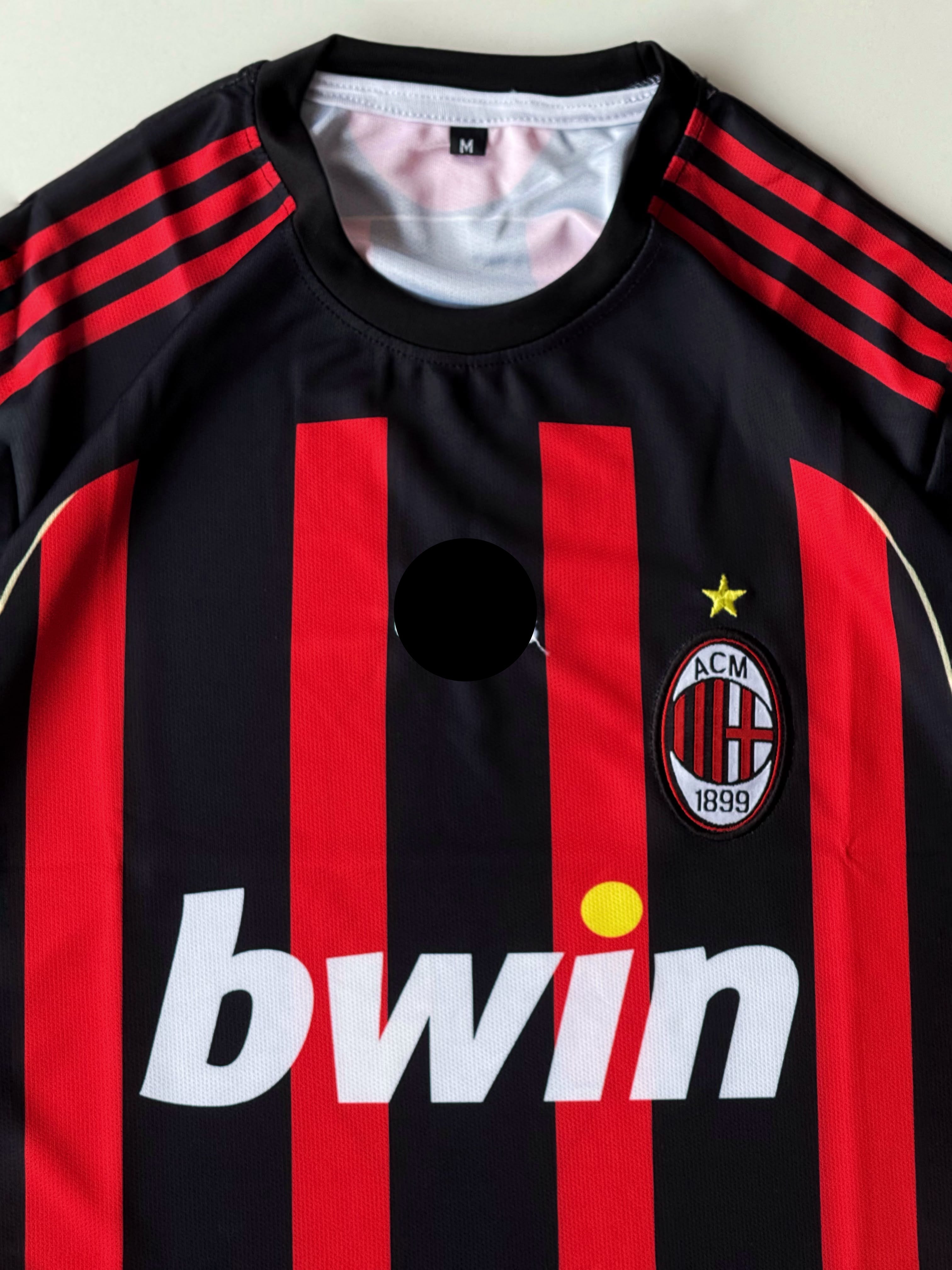 Ac milan 2006-07 home Maldini half sleeves retro