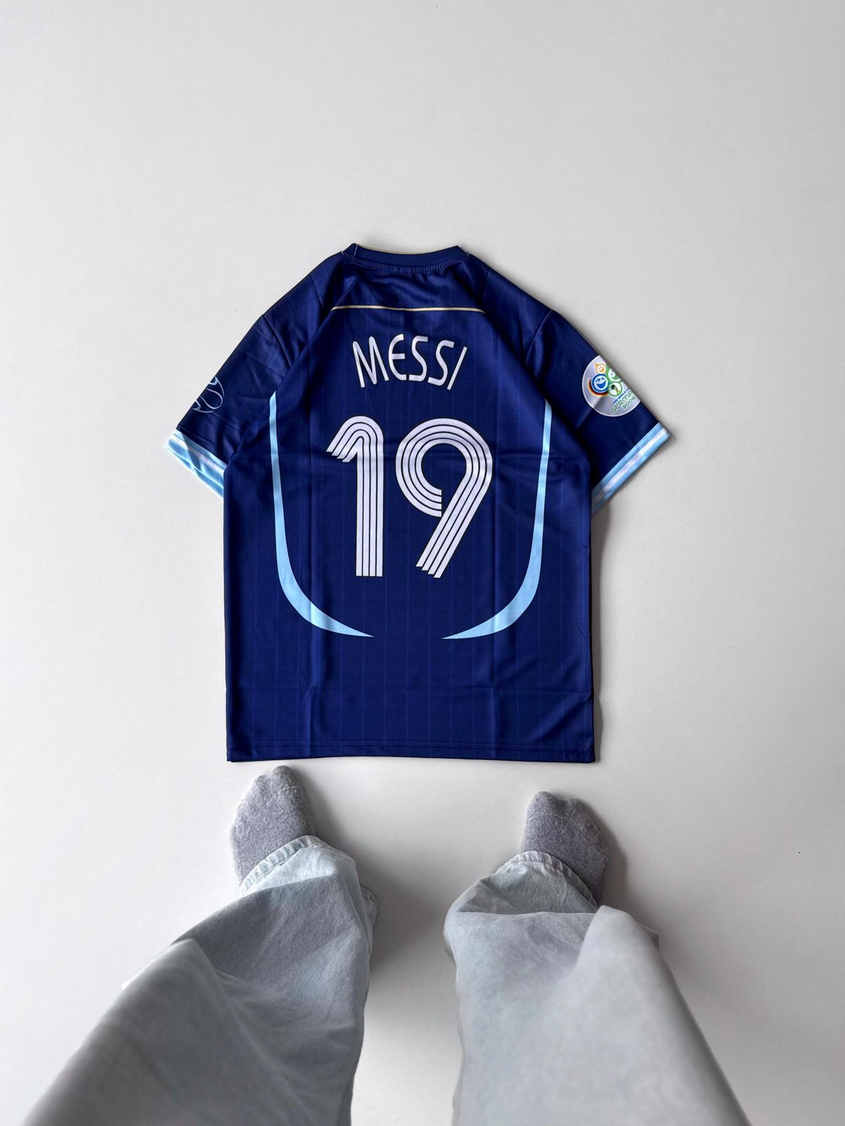Argentina away Messi half sleeve retro