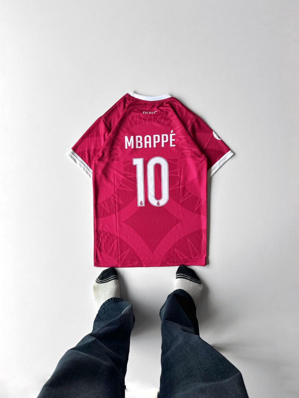 New season Real madrid Mbappe Red fan made half sleeve