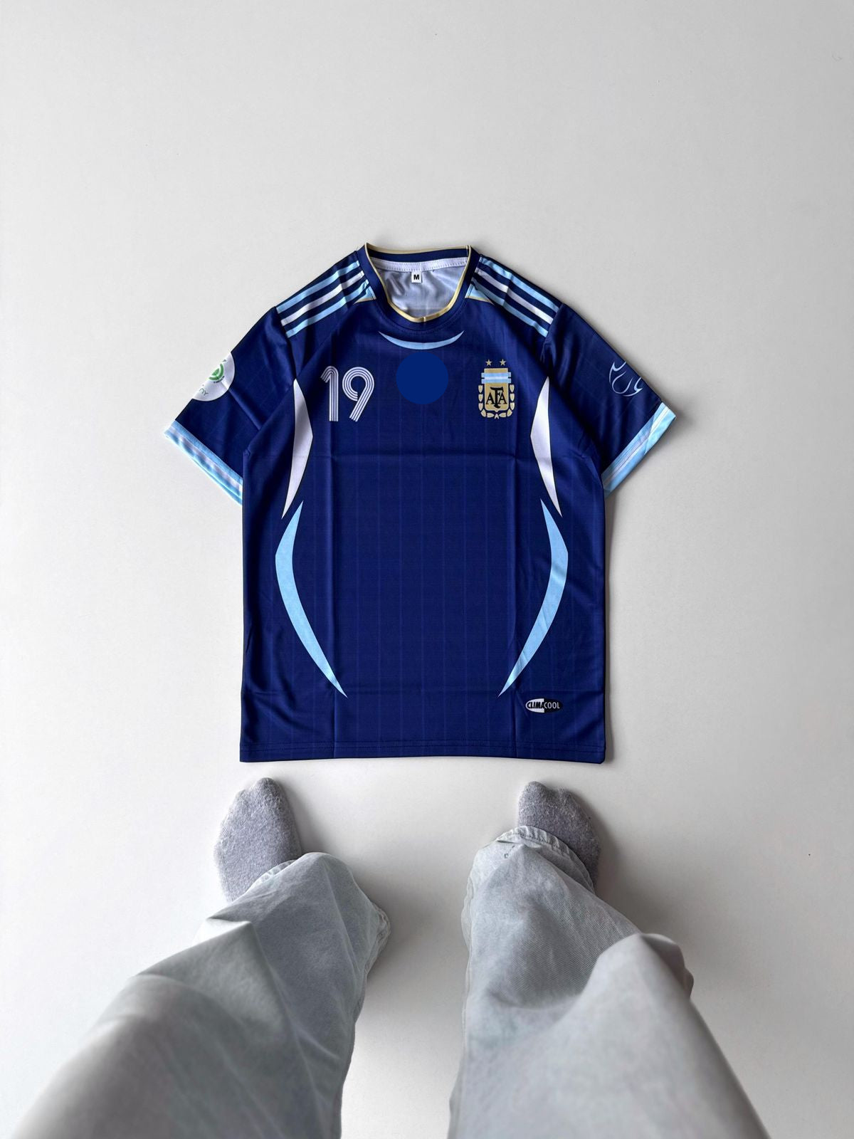 Argentina away Messi half sleeve retro